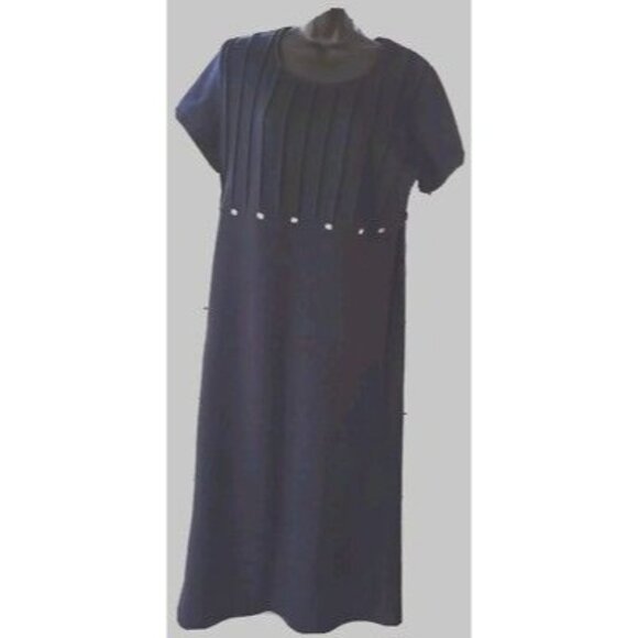 Studio Ease Black 100% Linen Maxi Dress Plus Sz 24W Cottage Lagenlook Sustainabl - Picture 1 of 10
